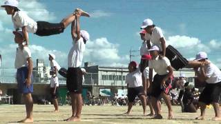 高台寺小学校　２２年度運動会 　５，６年生　組体操