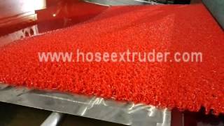 single color pvc coil mat with foaming backing extrusion machine