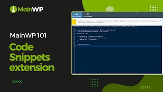 Code Snippets extension - MainWP 101