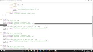 Menu Driven Program for creating a Simple Calculator using Python-CODE WITH NM