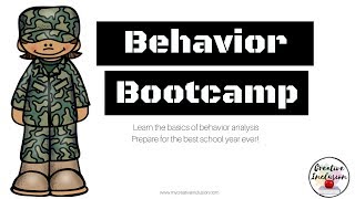 Behavior Bootcamp - Make this your best year ever at school!