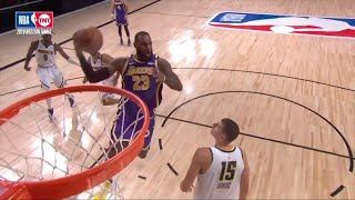 LeBron James Yells "And 1!" While In Mid-Air | Lakers vs Nuggets Game 5