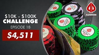 DAY 18 OF THE $100,000 CASH POKER CHALLENGE | Pokerstaples x Playground