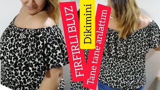 Fırfırlı Bluz Dikimi (Madonna Yaka Bluz) Çok Kolay Tarif