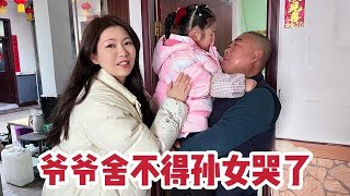 节后返城，公婆准备了一车肉，孙女搂着爷爷不放手，俩人抱着流泪【广东姑娘在北方】