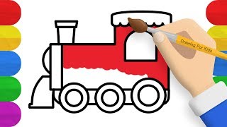 Train Drawing - How to Draw And Coloring Train?