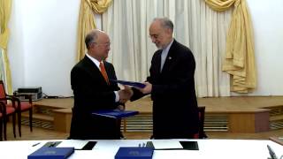 IAEA and Iran Sign Road-Map Agreement in Vienna (Austria)