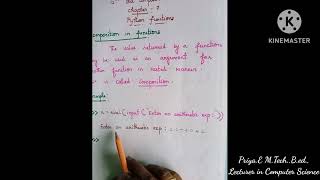 12th std Computer Science chapter 7 Python Functions(Composition in functions)