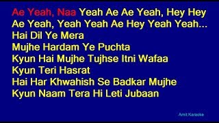 Hai Ye Dil Mera - Arijit Singh Hindi Full Karaoke with Lyrics