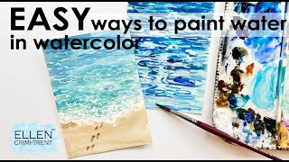 EASY ways to paint an ocean in Watercolor