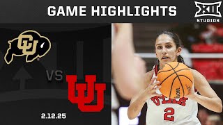 Colorado vs. Utah Game Highlights | 2024-25 Big 12 Women's Basketball