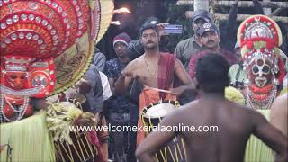 Theyyam Mangara Chamundi and Karim Chamundi at Kooveri Koortheth Pullaykkodi Tharavad_തെയ്യം