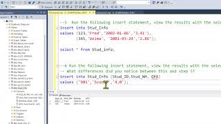 Database Development and Design Week 8 SQL - Lab 7 Walkthrough Create tables