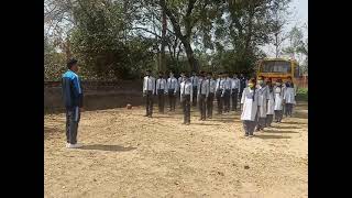 Class 9th students  Stand at ease & Attention positions