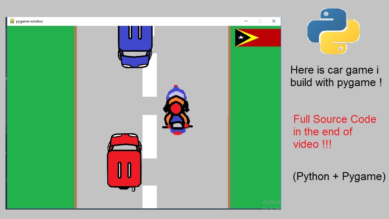 I Build Simple Car Game With Pygame Python Pygame Youtube