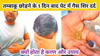 तंबाकू छोड़ने के 1 दिन बाद पेट में गैस सर दर्द क्यों होता है | Tobacco |Tambaku se pet gais sar dard