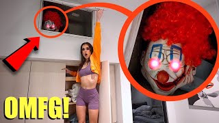 if you ever find this evil clown living in the walls of your house, GET OUT Fast! (Secret Room)