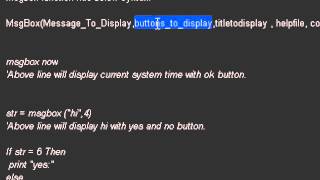 Msgbox function in QTP with example
