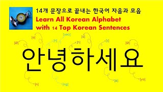 ENG SUB) [14개 문장으로 끝내는 한국어 자음과 모음] 1. 안녕하세요 Learn All Korean Alphabet with 14 Top Korean Sentences