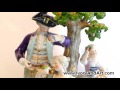 Big Meissen Porcelain Group of 3 Figures Under the Tree  - BY Acier