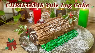 How to Make a Delicious Yule Log Cake for Christmas 🎄 | Easy Holiday Dessert Recipe