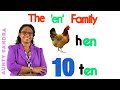 The 'en' family | short sound | 4 year old Sounding | Blending letter sounds | CVC words | phonics