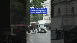 Removal van heads into Downing Street as Rishi Sunak is evicted