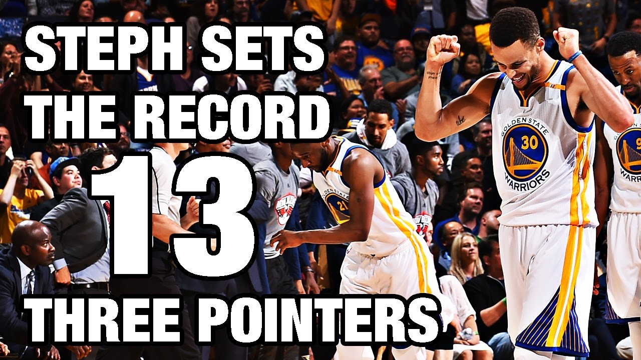 Steph Curry S Record Breaking 13 3 Pointers Youtube