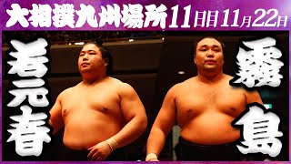 大相撲　若元春ー霧島　＜令和５年九州場所・11日目＞SUMO