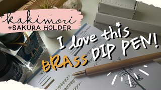 🌸 Kakimori Brass Nib + Sakura Holder: Review and Testing 🖋✨ | SO WORTH IT!!!  #unboxing #pentest