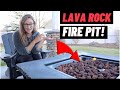 GAS FIRE PIT REVIEW AND DEMONSTRATION | OUTDOOR PROPANE LAVA ROCK FIRE PIT