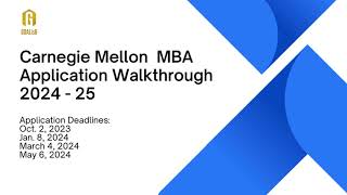 Carnegie Mellon MBA - Tepper School of Business MBA Application, GMAT Waiver 2024 #mba #gmat