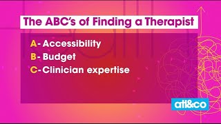 Tips for Finding a Therapist