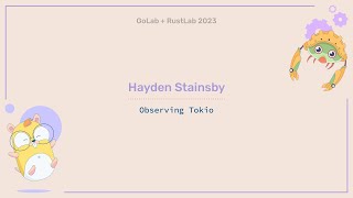 Observing Tokio - Hayden Stainsby