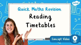 How Do You Read Timetables? | KS2 Maths Concept for Kids