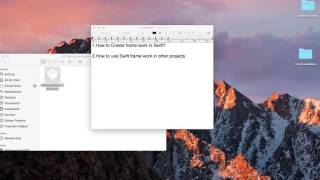 Create framework in swift using XCODE