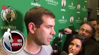 Brad Stevens on Kyrie Irving's injury, Terry Rozier's first career start | NBA o