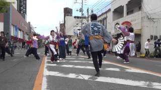 よさこいparty in 幸せますフェスタ2015 駅通り会場 天神舞雷