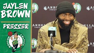 Jaylen Brown: Was Fun to Get a Win for Damon Stoudamire | Celtics vs Rockets