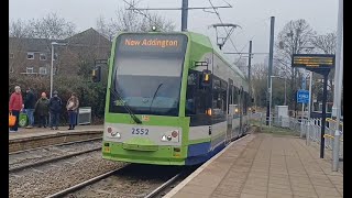 Journey on the Croydon Tramlink CR4000 (2552) To New Addington