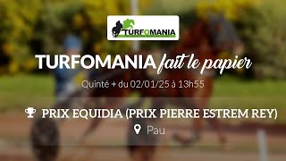 Turfomania Pronostic Quinté du Jeudi 02 Janvier 2025