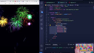 ASMR Programming - Make Fireworks With ReactJS - No Talking - CodeTQ