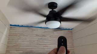 Hunter Aerodyne 52 in. Indoor Matte Black Smart Ceiling Fan in tiny home