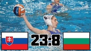 SLOVENSKO VS BULHARSKO ŽENY MAJSTROVSTVÁ EURÓPY VO VODNOM PÓLE 2024