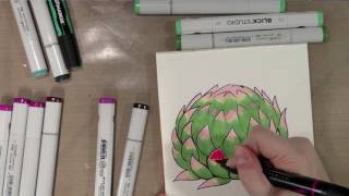 Creating a Spring Succulent with Copic Markers Tutorial