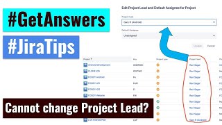 GetAnswers - How to change the project lead?