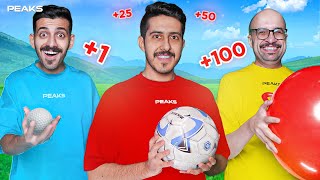 حجم الكورة يحدد النقاط مع شباب بيكس 🏀⚽️🎾( تخسر = تتعاقب )