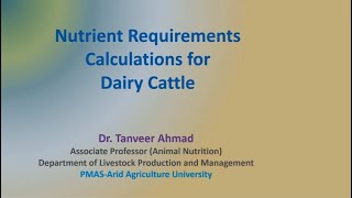 Nutrient Requirements Calculation for Dairy Cow and Buffalo