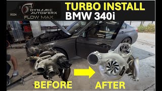 HYBRID TURBO install on my F30 340i B58 BMW DIY (DAW Flowmax v2.5+)