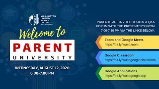 Parent University, 8/12/20